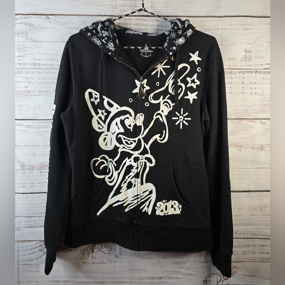 Disney Parks Walt Disney World Sorcerer Mickey Believe In Magic Zip-Up Hoodie L